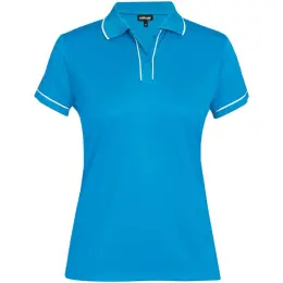 Ladies Osaka Golf Shirt Cyan